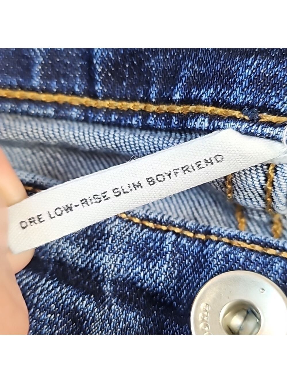Rag & Bone Dre Low Rise Slim Boyfriend Distressed Destructed Jean in Harper Wash - Picture 13 of 16